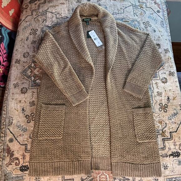 Lauren Ralph Lauren Wool Blend 2XL New With Tags Knit Sweater Fall Cardigan - Picture 2 of 11